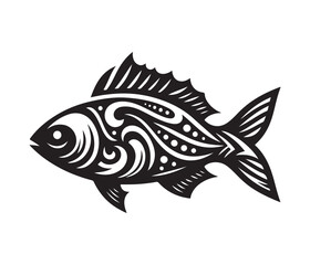 fierce fishing vector silhouette vector style graphic resources white background