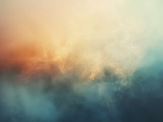Abstract, Dreamy, Ethereal Smoke and Clouds with Golden and Blue Hues