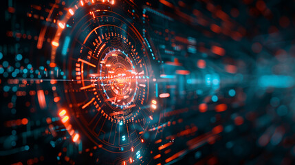 Obraz premium masthead background image on cybersecurity theme