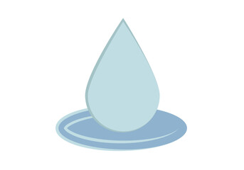 Fototapeta premium Gota de agua azul cayendo a un río