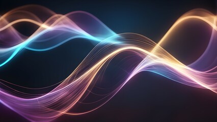 A colorful wave of light is shown in the image