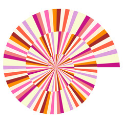 Obraz premium An abstract retro psychedelic spiral shape design element.