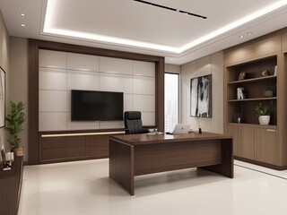 Modern office interior with furniture background