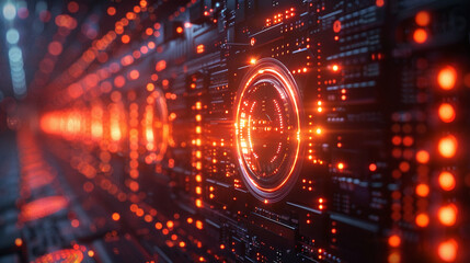 Obraz premium masthead background image on cybersecurity theme