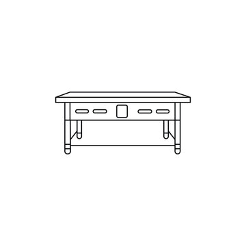 recommend clip art: Table line art  on a white background