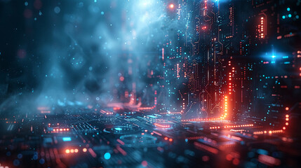 Obraz premium masthead background image on cybersecurity theme