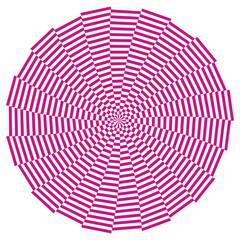 An abstract retro psychedelic spiral shape design element.