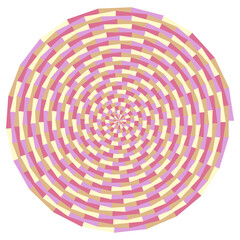 An abstract retro psychedelic spiral shape design element.