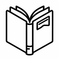 Open book icon silhouette