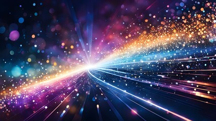 Naklejka premium A blue background with many small dots that look like stars