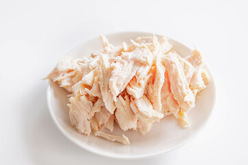 裂いた鶏むね肉