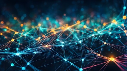 A blue background with many small dots that look like stars