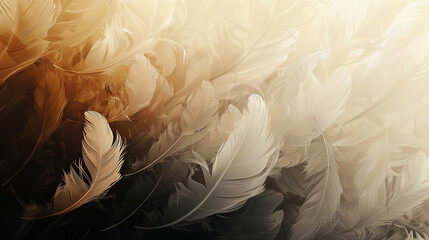 Feather background pattern, symbolizing elegance and softness