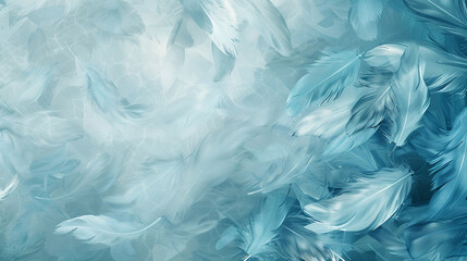 Obraz premium Blue and white gradient feather background pattern, symbolizing elegance and softness