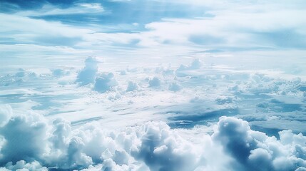 View of white clouds in the blue sky