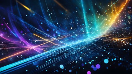 A colorful, abstract image with a rainbow-like pattern