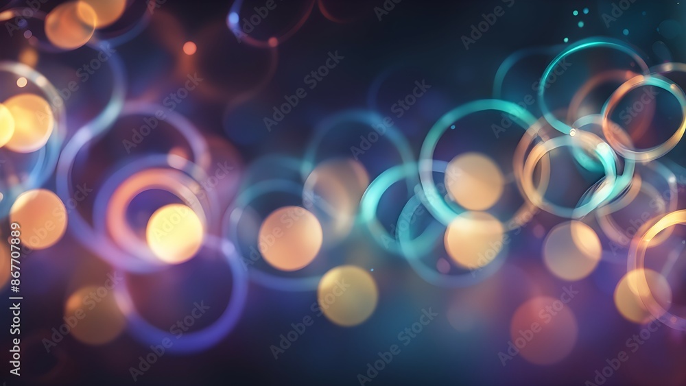 Poster a colorful, abstract image with a rainbow-like pattern