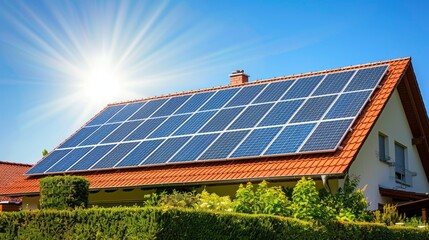 A community solar power initiative with residents installing panels on their homes, emphasizing collective action for sustainability