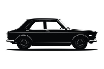 Fototapeta premium 1968 Datsun 510 silhouette vector