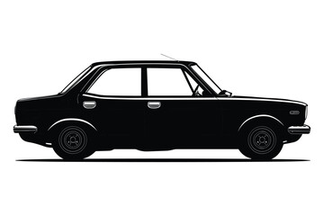 Obraz premium 1968 Datsun 510 silhouette vector