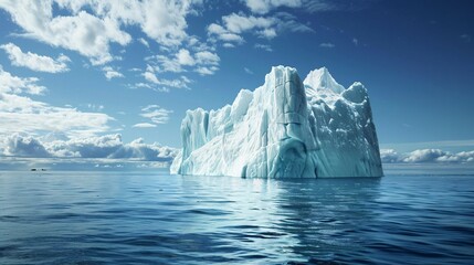 Disappearing glaciers in polar regions, showing the effects of global warming