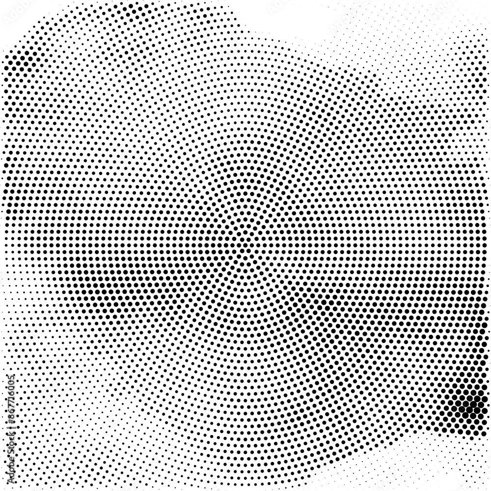 Poster black and white vector halftone. round half tone shade texture. diagonal dotted gradient. retro comi