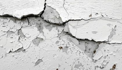 Obraz premium white painted wall with a single tiny very thin crack