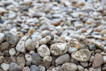 Pebbles on the coast, Acharavi, Corfu, Greece
