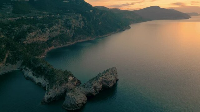 Sa Foradada during sunset, Mallorca. 