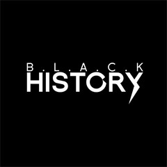 Fototapeta premium Black history word design with lightning symbol on letter Y.