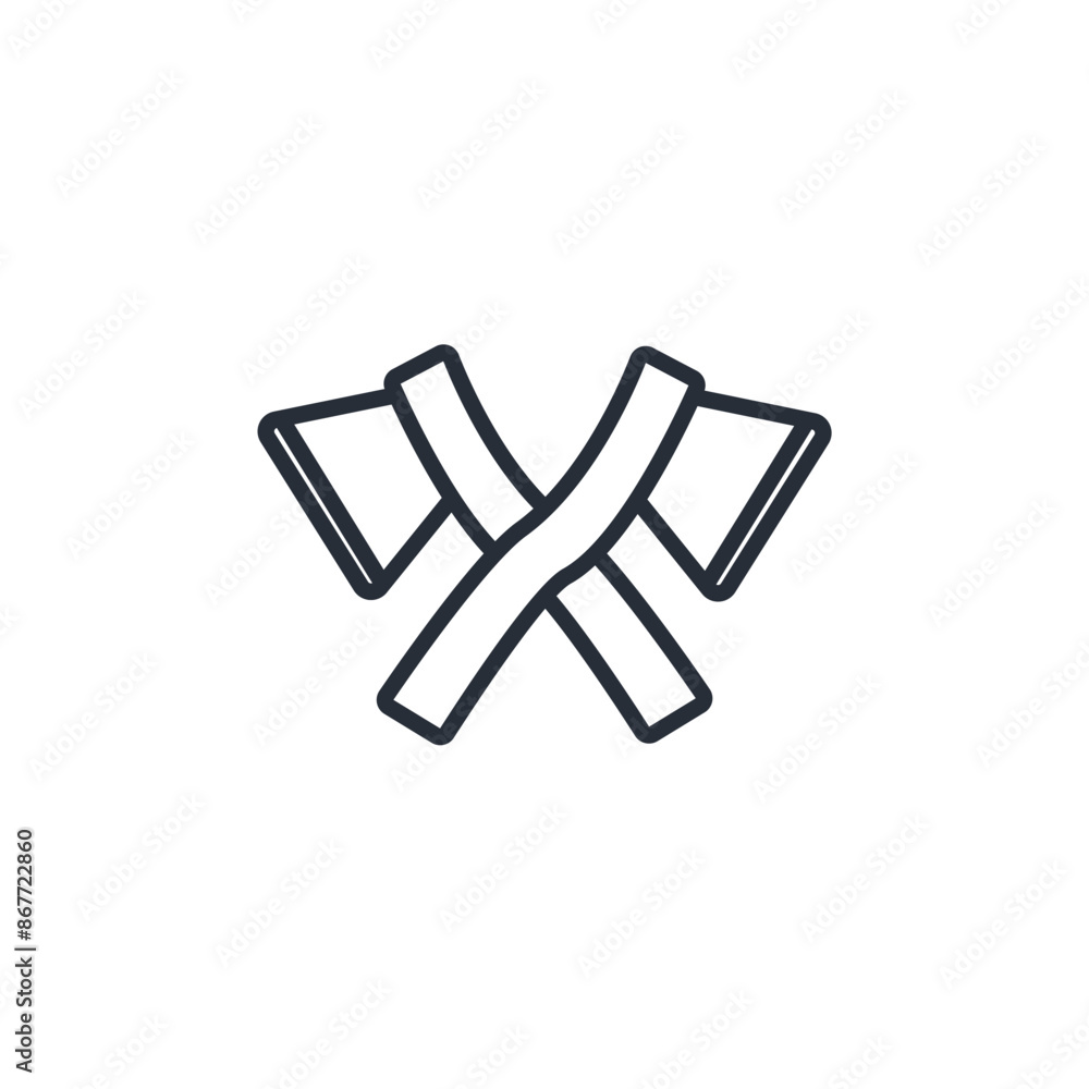 Poster axe icon. vector.editable stroke.linear style sign for use web design,logo.symbol illustration.