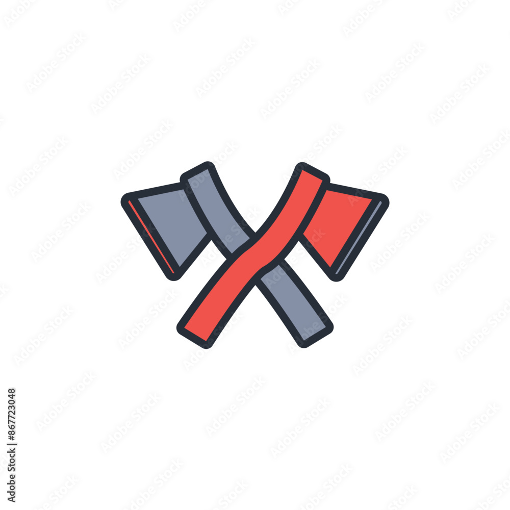 Poster Axe icon. vector.Editable stroke.linear style sign for use web design,logo.Symbol illustration.