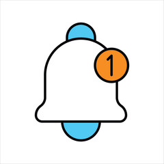 Obraz premium notification icon with white background vector stock illustration