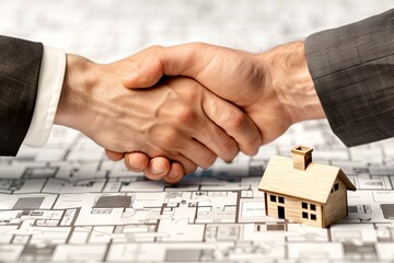 Business agents shaking hands while exchanging real estate joint ventures JV have become a go-to strateg
