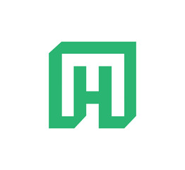 HM initial logo design vector