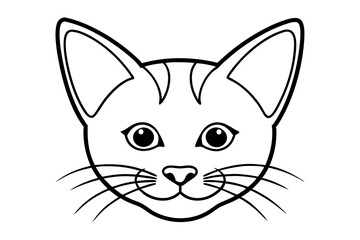 a cute cat logo silhouette vector illustration