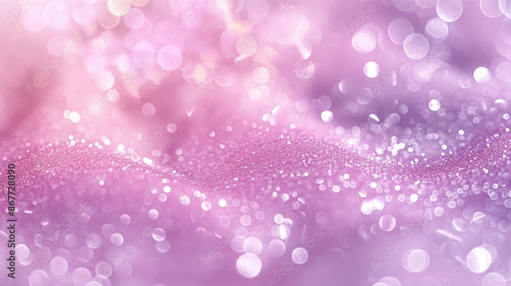 Poster a serene virtual background featuring soft pink glitters, creating a subtle and calming effect, perf