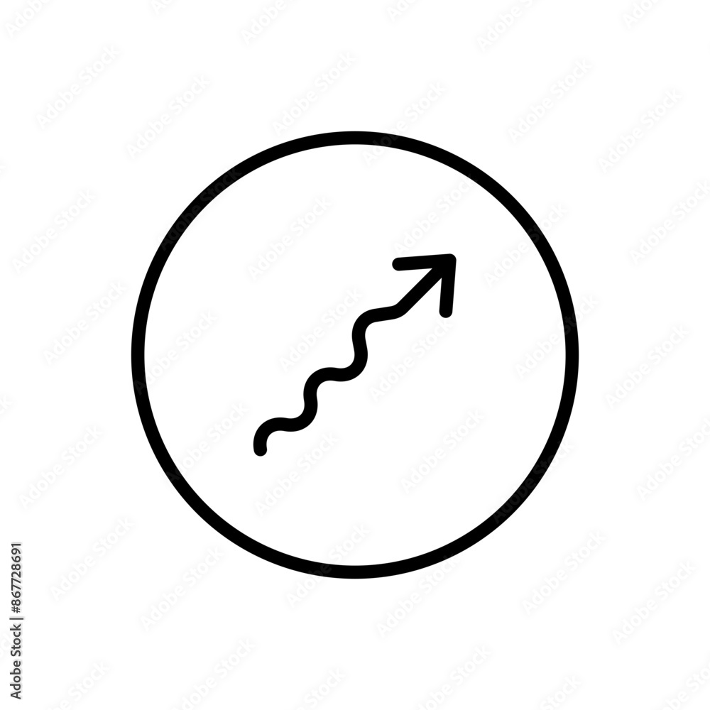 Poster Undulating Arrow Icon Set Directional Illustrations for Design and Navigation