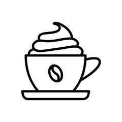 Cappuccino Icon Set Coffee Drink Illustrations for Culinary and Cafe Use