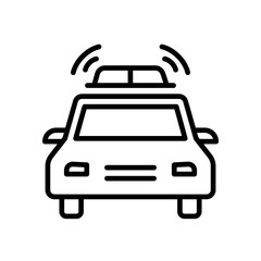 Flashing Police Car Icon Set Emergency Vehicle Illustrations for Law Enforcement and Safety