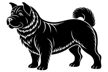 a cute dog silhouette vector illustration