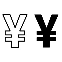 Obraz premium Japanese Yen Currency Icon Set Money and Finance Illustrations for Economic Projects