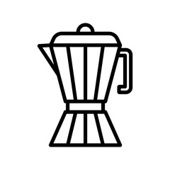 Moka Pot Icon Set Coffee Brewing Illustrations for Culinary and Beverage Projects