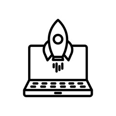 Rocket Spaceship Startup Icon Set Space Exploration Illustrations for Innovation and Technology