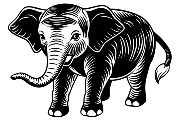 baby-elephant silhouette vector illustration
