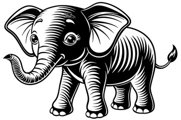 baby-elephant silhouette vector illustration