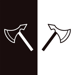 Axe icon. Black icon isolated on white background. Axe simple silhouette. Web site page and mobile app design vector element.

