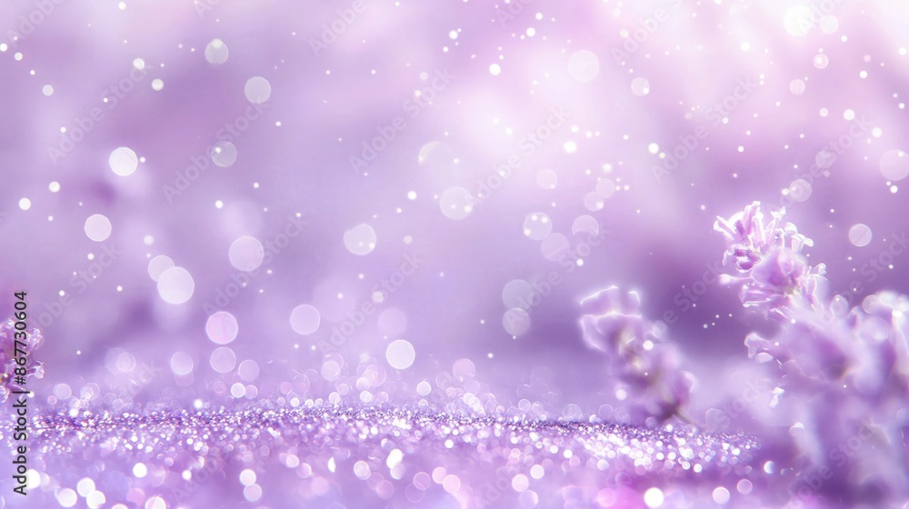 Poster a soft and subtle lilac glitter background, perfect for adding a touch of elegance and tranquility t