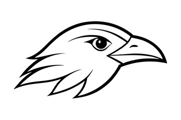  bird face logo silhouette vector illustration