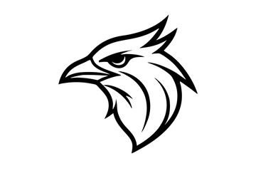  bird face logo silhouette vector illustration